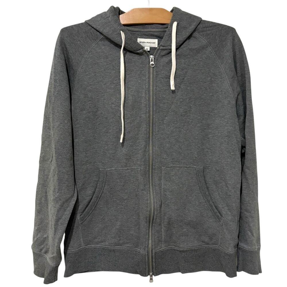 Spier and Mackay | Hoodie Full Zip Gray Pockets Casual Layering Mens Size Medium